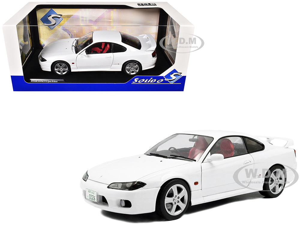 1999 Nissan Silvia (S15) Spec-R Aero RHD (Right Hand Drive) Aspen White 1/18 Diecast Model Car by Solido diecast model