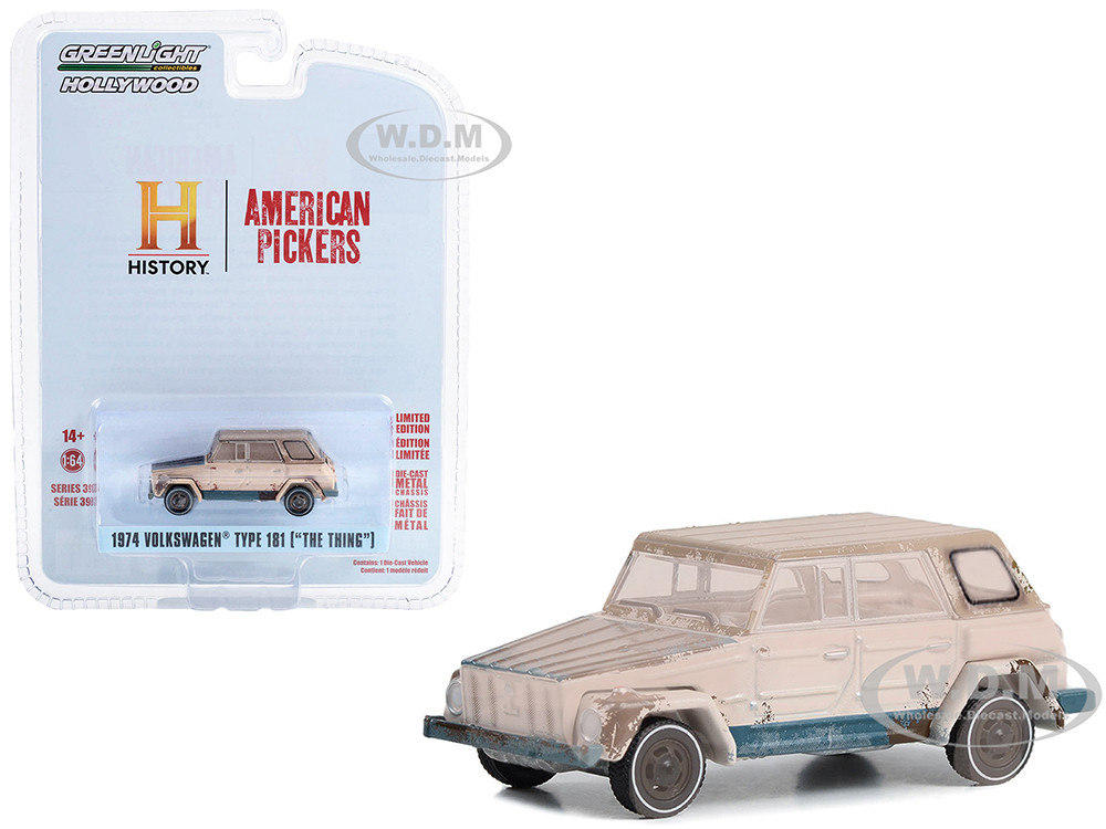 1974 Volkswagen Thing (Type 181) Beige (Weathered) "American Pickers" (2010-Current) TV Series "Hollywood Series" Release 39 1/64 Diecast Model Car by Greenlight diecast model