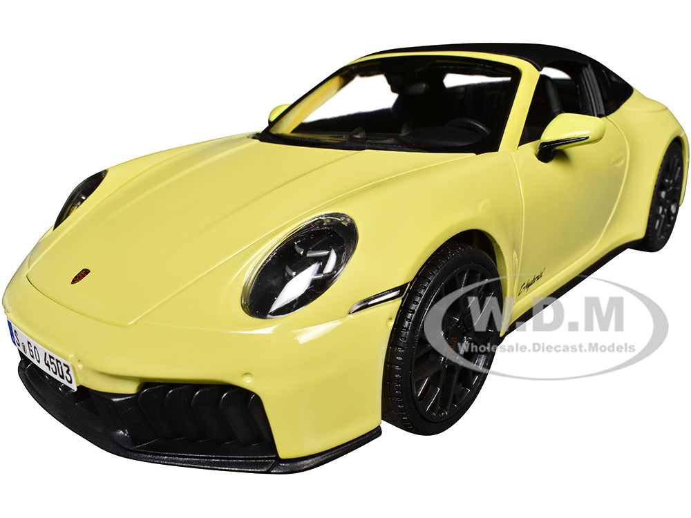 Porsche 911 Targa 4 GTS (992.2) Yellow with Black Top "Special Edition" Series 1/18 Diecast Model Car by Maisto diecast model