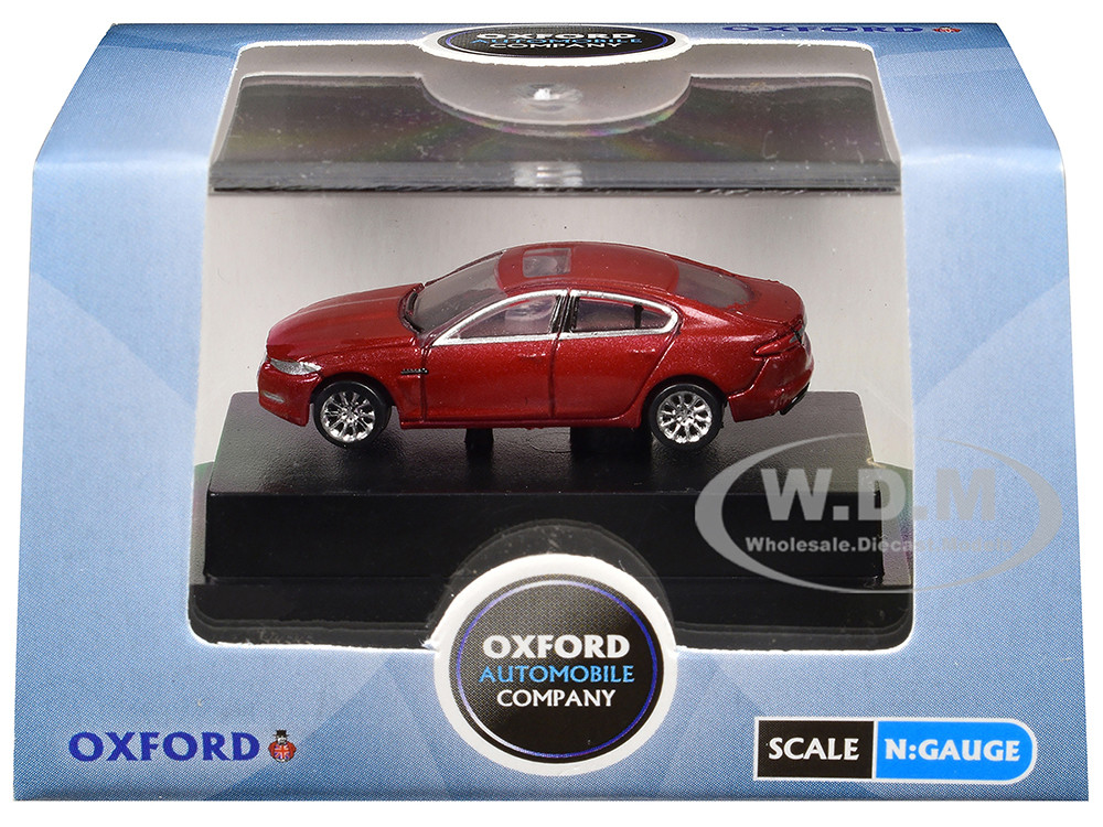 Jaguar XF RHD (Right Hand Drive) Carnelian Red 1/148 (N) Scale Diecast Model Car by Oxford Diecast diecast model
