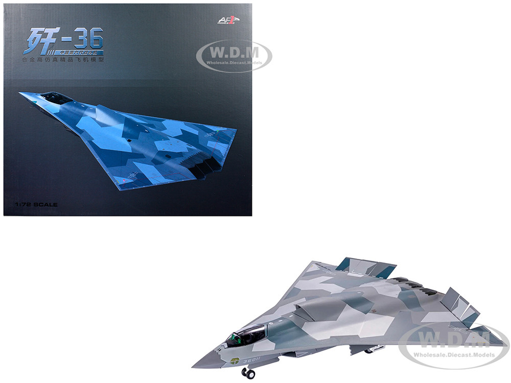 CAC J-36 Stealth Aircraft "People's Liberation Army Air Force" 1/72 Diecast Model by Air Force 1 diecast model