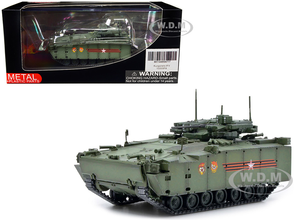 Russian (Object 695) Kurganets-25 Infantry Fighting Vehicle with Four Kornet-EM Guided Missiles - Moscow Victory Day Parade 1/72 Diecast Model by Panzerkampf diecast model