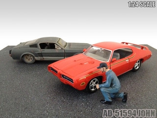 Mechanic John Figure For 1:24 Diecast Model Cars by American Diorama diecast model