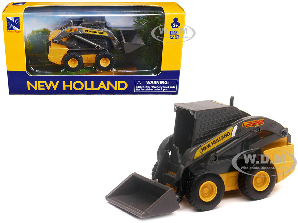 New Holland L228 Skid Steer Yellow Diecast Model by New Ray diecast model