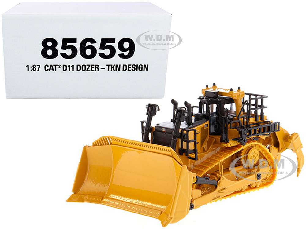 CAT Caterpillar D11 Track-Type Tractor Dozer TKN Design "High Line" Series 1/87 (HO) Diecast Model by Diecast Masters diecast model