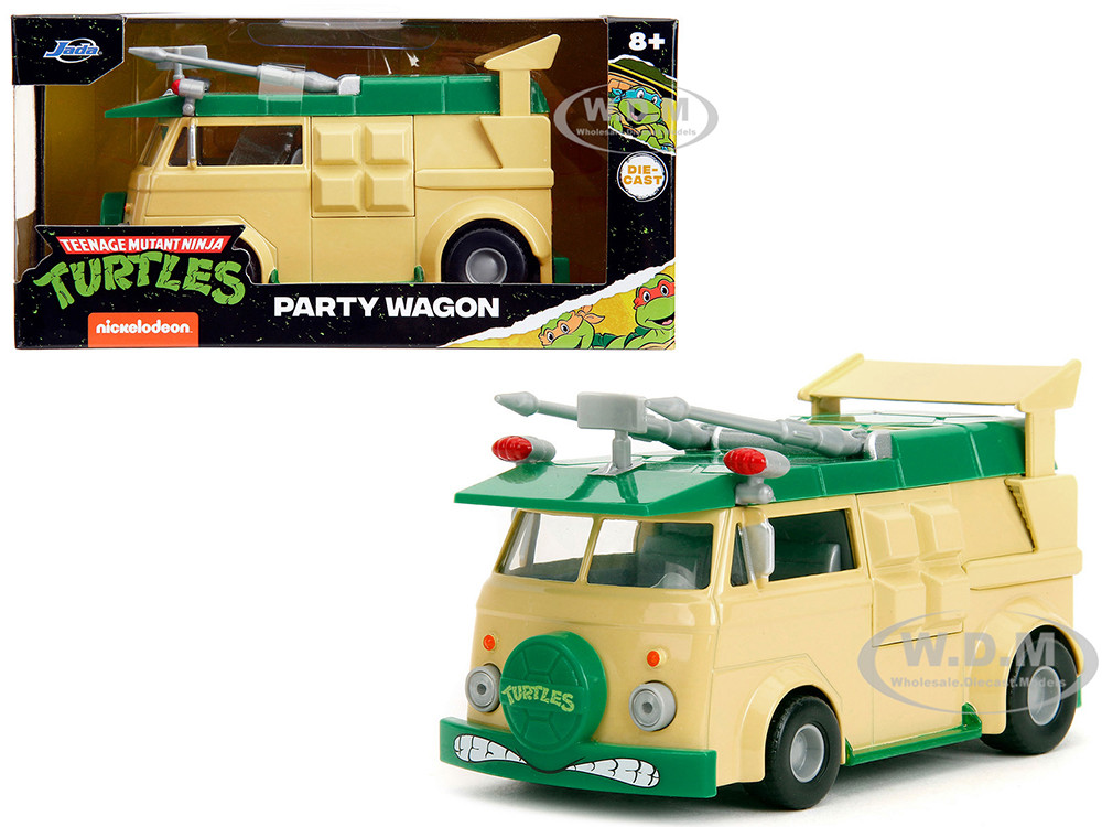 Party Wagon Green and Beige "Teenage Mutant Ninja Turtles" "Hollywood Rides" Series Diecast Model Car by Jada diecast model