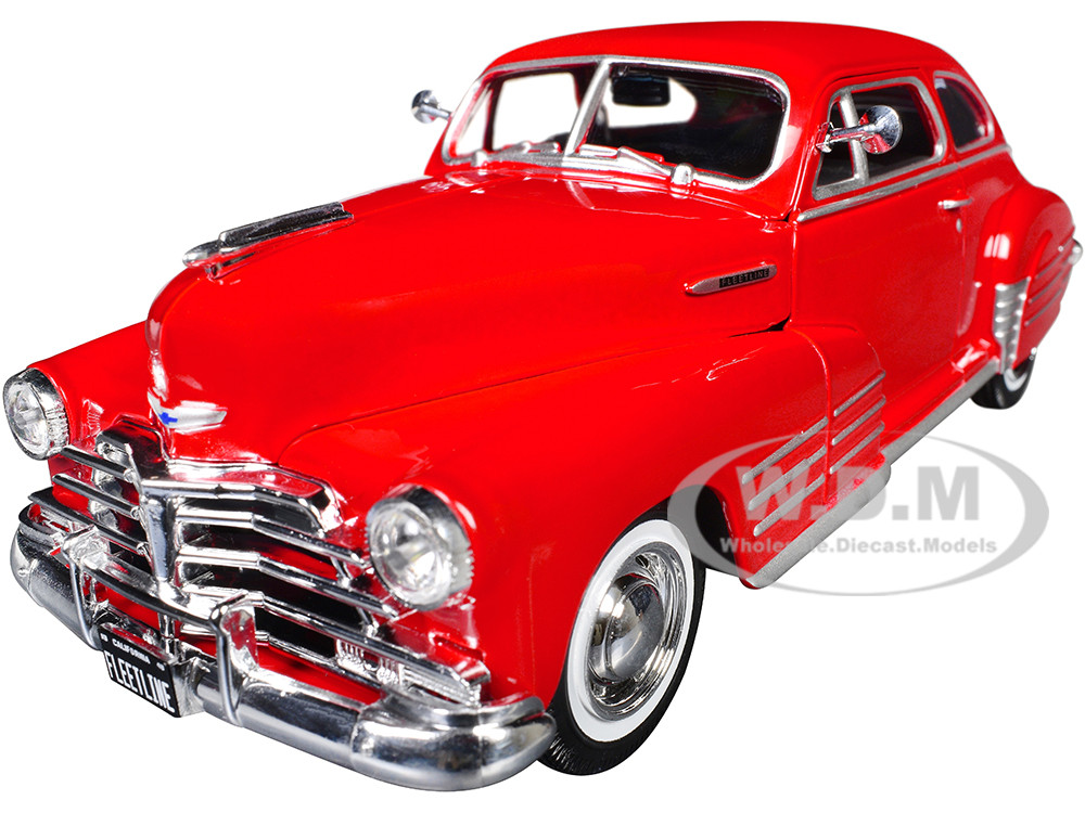 1948 Chevrolet Fleetline Aerosedan Red "Special Edition" Series 1/25 Diecast Model Car by Maisto diecast model
