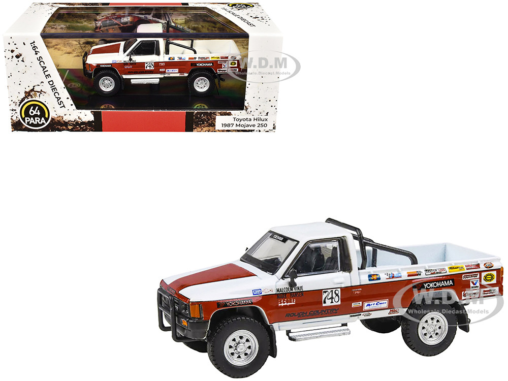 Toyota Hilux Pickup Truck #748 Malcolm Vinje - Mark Hansen "Mojave 250" (1987) 1/64 Diecast Model Car by Paragon Models diecast model