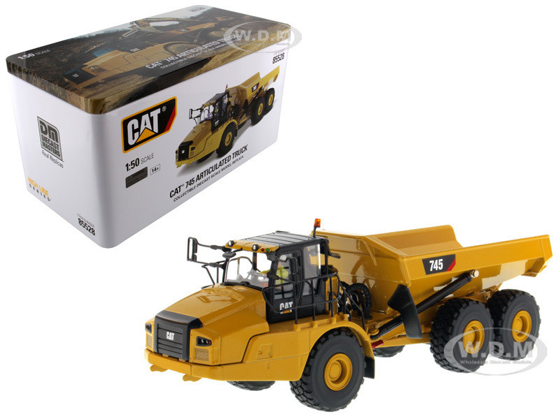 CAT Caterpillar 745 Articulated Dump Truck with Removable Operator "High Line" Series 1/50 Diecast Model by Diecast Masters diecast model
