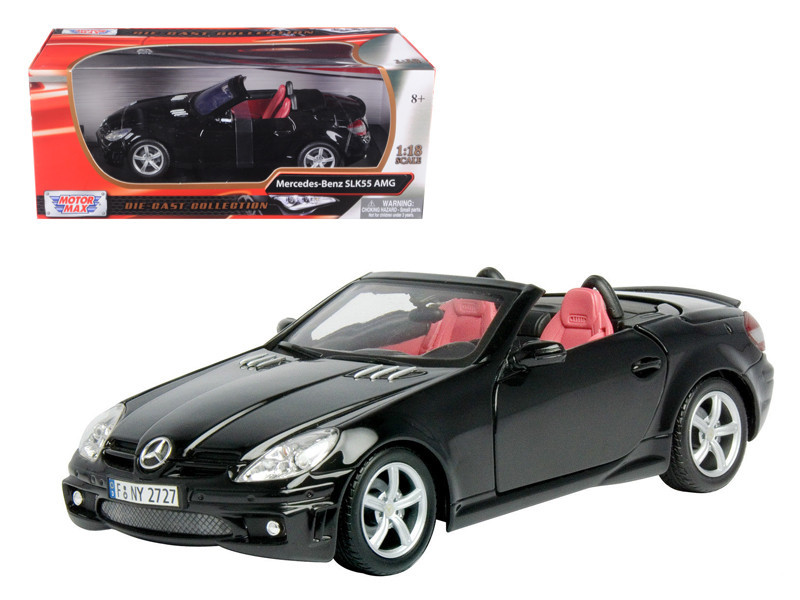 2005 Mercedes SLK55 AMG Black 1/18 Diecast Model Car by Motormax diecast model