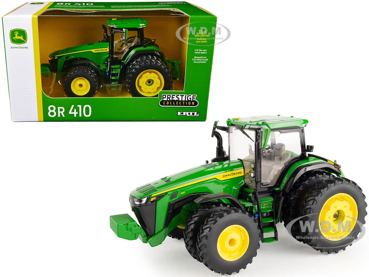 John Deere 8R 410 Tractor with Dual Wheels Green "Prestige Collection" 1/32 Diecast Model by ERTL TOMY diecast model
