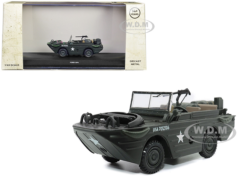 Ford GPA Amphibious Vehicle Olive Drab "United States Army" 1/43 Diecast Model by Militaria Die Cast diecast model