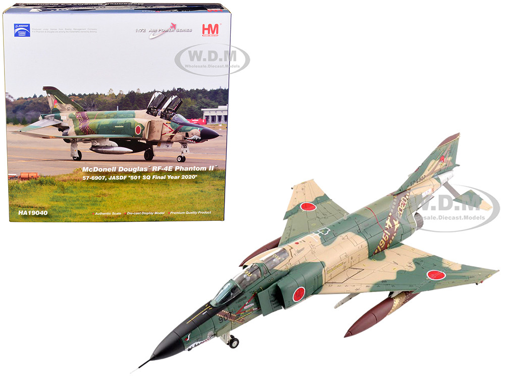 McDonnell Douglas RF-4E Phantom II Fighter Aircraft 57-6907 JASDF "501 SQ Final Year 2020" "Air Power Series" 1/72 Diecast Model by Hobby Master diecast model