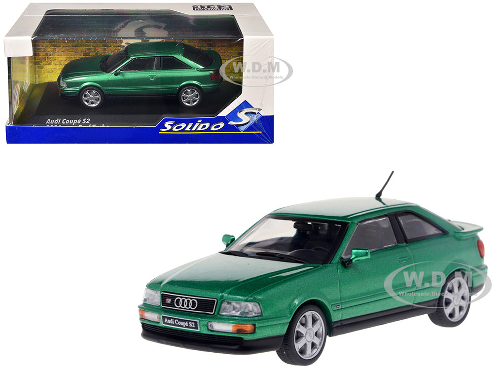 1994 Audi Coupe S2 Cricket Green Metallic 1/43 Diecast Model Car by Solido diecast model