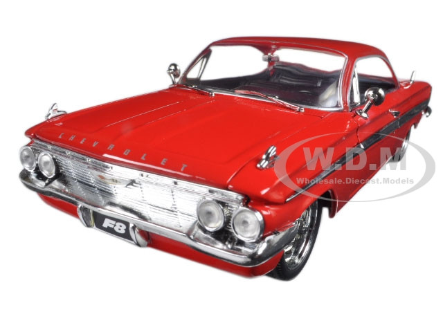 Dom's Chevrolet Impala Red "Fast & Furious F8: The Fate of the Furious" (2017) Movie 1/24 Diecast Model Car by Jada diecast model