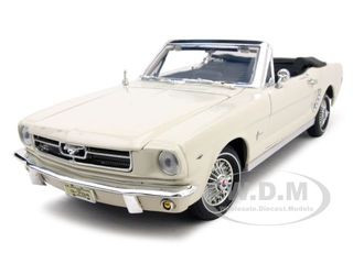 1964 1/2 Ford Mustang Convertible Cream 1/18 Diecast Car Model by Motormax diecast model