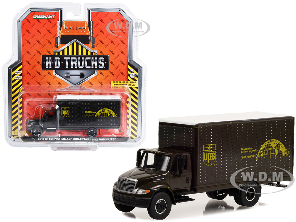 2013 International Durastar Box Van "UPS (United Parcel Service) Worldwide Delivery Service" "Heavy Duty H.D. Trucks" Series 24 1/64 Diecast Model Car by Greenlight diecast model
