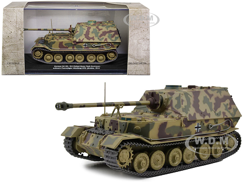 German Sd. Kfz. 184 Elefant Heavy Tank Destroyer "Schwere Panzerjager Abteilung 653, Ukraine, 1944" 1/43 Diecast Model by AFVs of WWII diecast model