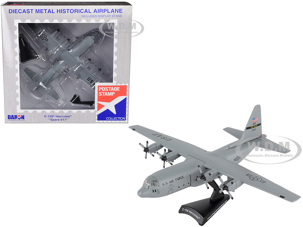 Lockheed C-130 Hercules Transport Aircraft "Spare 617" United States Air Force 1/200 Diecast Model Airplane by Postage Stamp diecast model