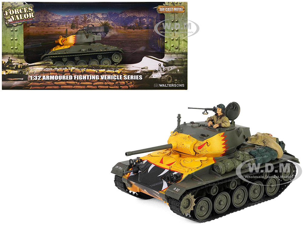 M24 Chaffee Light Tank "Tiger Face, 79th Tank Btn, Han River, South Korea" (1950) United States Army "Armoured Fighting Vehicle" Series 1/32 Diecast Model by Forces of Valor diecast model