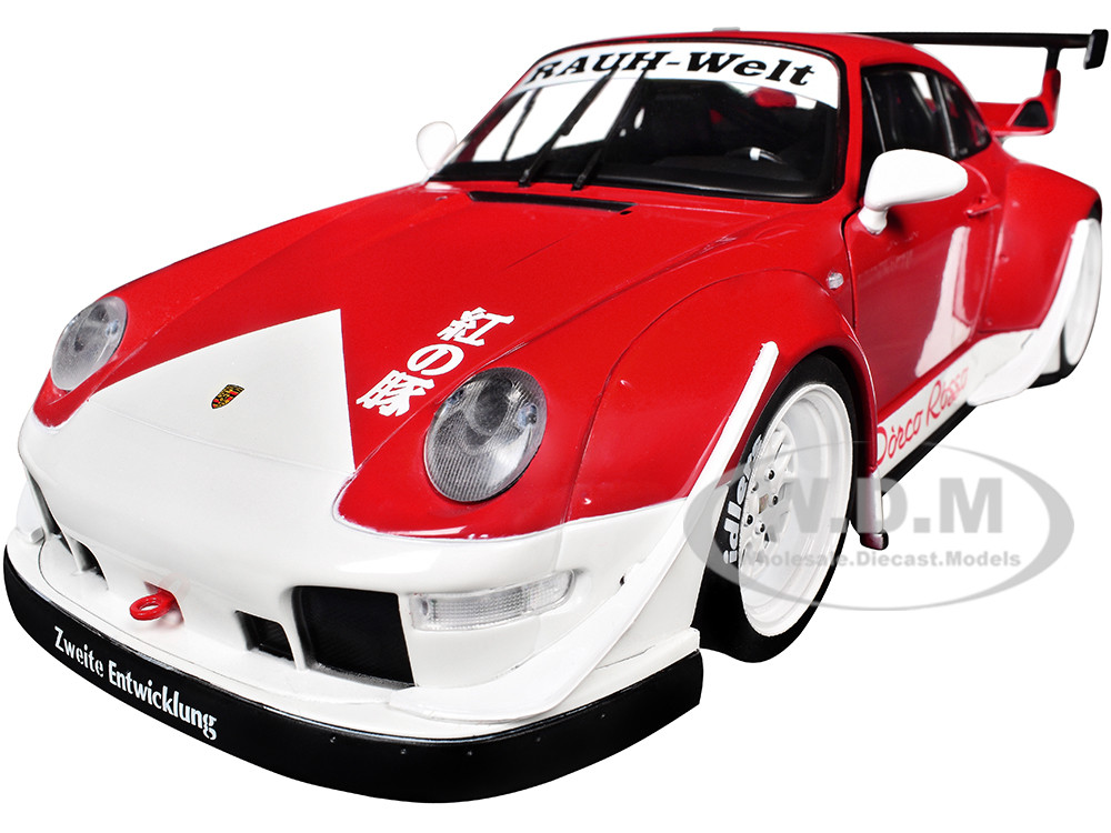 2020 RWB Bodykit "Porco Rosso" Red and White 1/18 Diecast Model Car by Solido diecast model