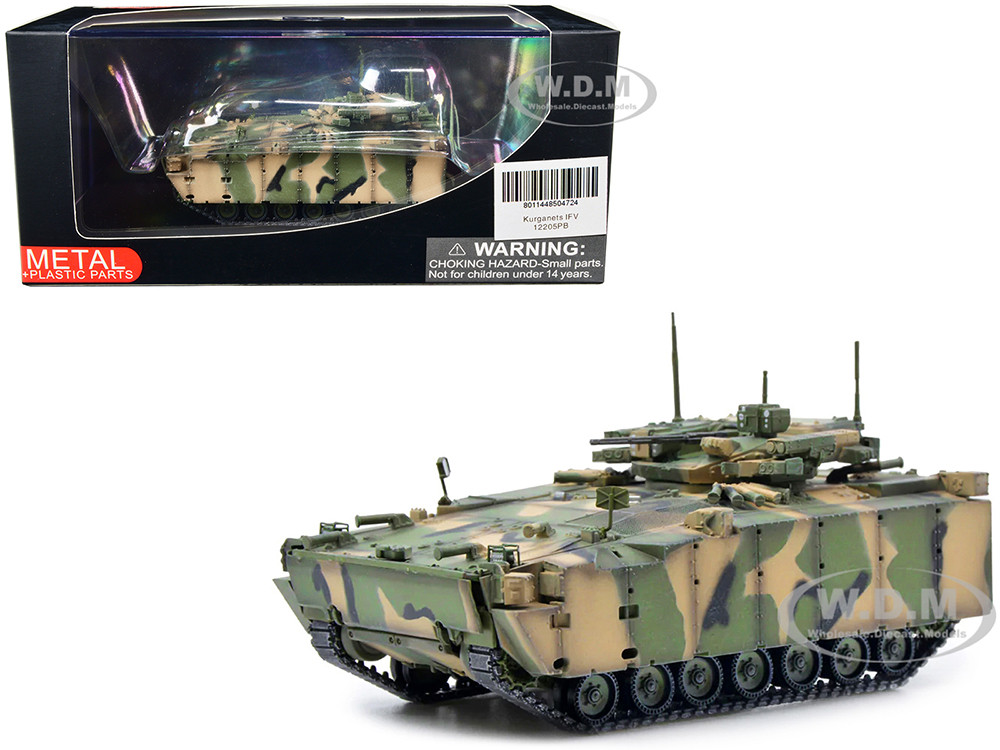 Russian (Object 695) Kurganets-25 Infantry Fighting Vehicle with Four Kornet EM Guided Missiles Camouflage 1/72 Diecast Model by Panzerkampf diecast model