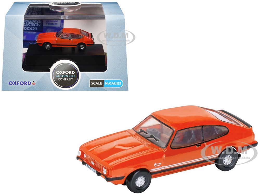 Ford Capri Mk3 RHD (Right Hand Drive) Sebring Red 1/148 (N) Scale Diecast Model Car by Oxford Diecast diecast model