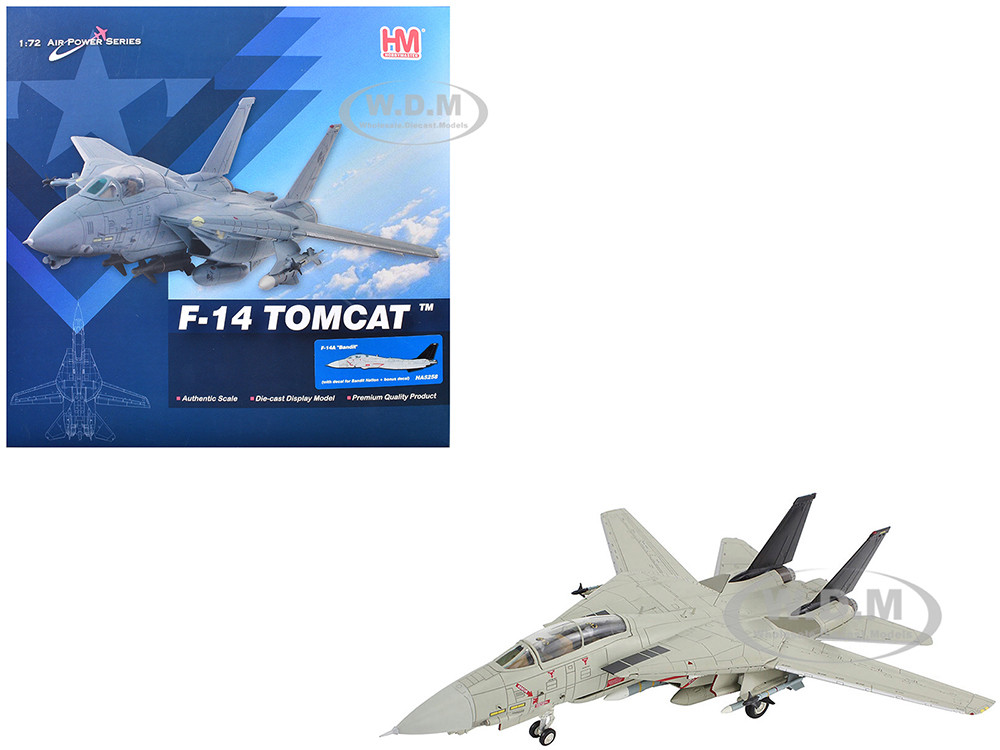 Grumman F-14A Tomcat Fighter Aircraft "Bandit Rogue Nation" United States Navy "Air Power Series" 1/72 Diecast Model by Hobby Master diecast model