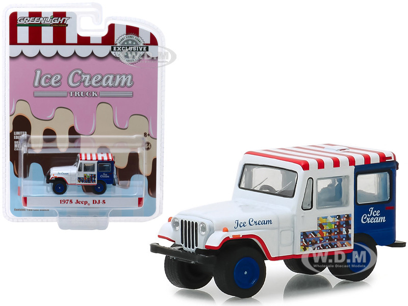 1975 Jeep DJ-5 Ice Cream Truck "Hobby Exclusive" 1/64 Diecast Model Car by Greenlight diecast model