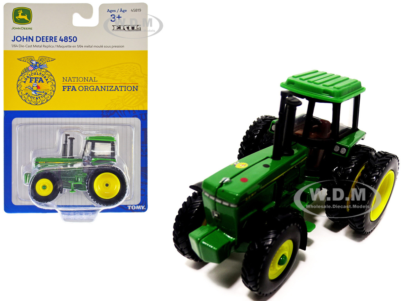 John Deere 4850 Tractor with Dual Wheels Green "National FFA Organization" 1/64 Diecast Model by ERTL TOMY diecast model