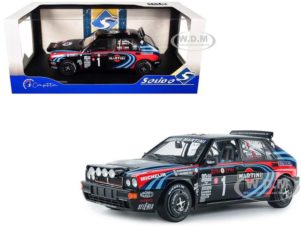 Lancia Delta HF Integrale #1 A. Sacco - A. Ollero "Miki Biasion Martini Racing Rallye Monte Carlo 1990 Tribute" FIA Historic Rally (2026) "Competition" Series 1/18 Diecast Model Car by Solido diecast model