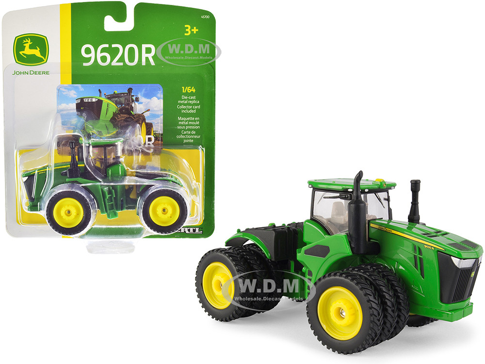 John Deere 9620R Tractor with Triple Front and Rear Wheels 1/64 Diecast Model by ERTL TOMY diecast model
