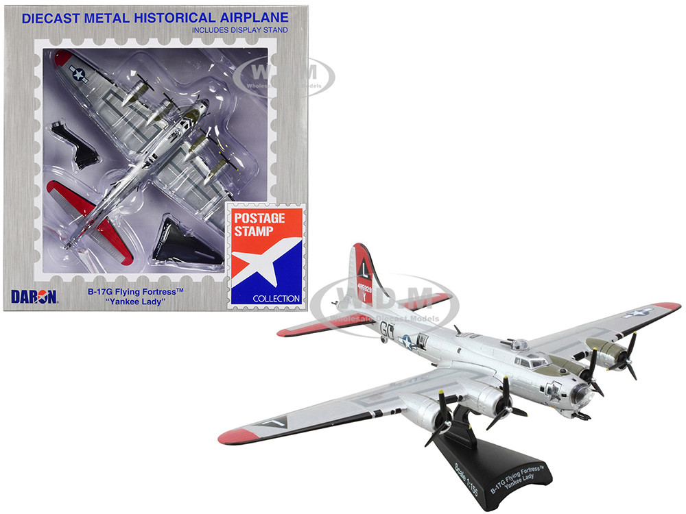 Boeing B-17G Flying Fortress Bomber Aircraft "Yankee Lady" United States Army Air Force 1/155 Diecast Model Airplane by Postage Stamp diecast model