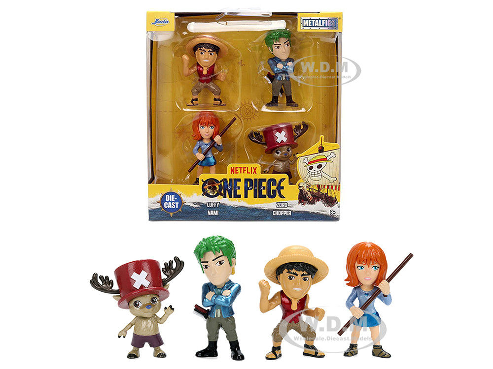 Set of 4 Diecast Figures "One Piece" (2023-Current) TV Series "Metalfigs" Series Diecast models by Jada diecast model