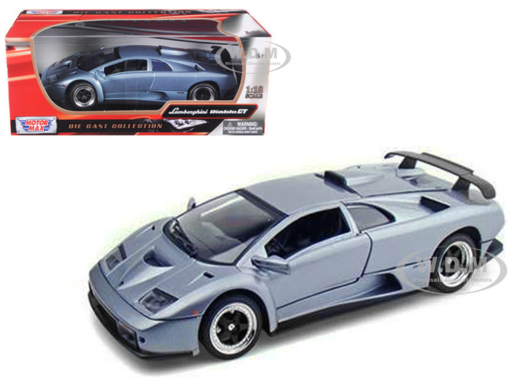 Lamborghini Diablo GT Silver 1/18 Diecast Model Car by Motormax diecast model