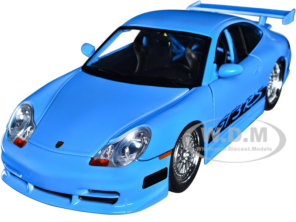 Porsche 911 GT3 RS Light Blue with Black Accents "Fast & Furious" Movie 1/24 Diecast Model Car by Jada diecast model