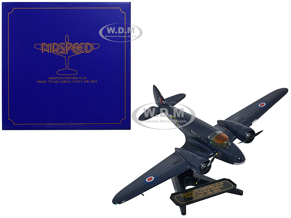 Airspeed AS.10 Oxford Aircraft "PH185, 778 Squadron, Fleet Air Arm" Royal Air Force "Oxford Aviation" Series 1/72 Diecast Model Airplane by Oxford Diecast diecast model