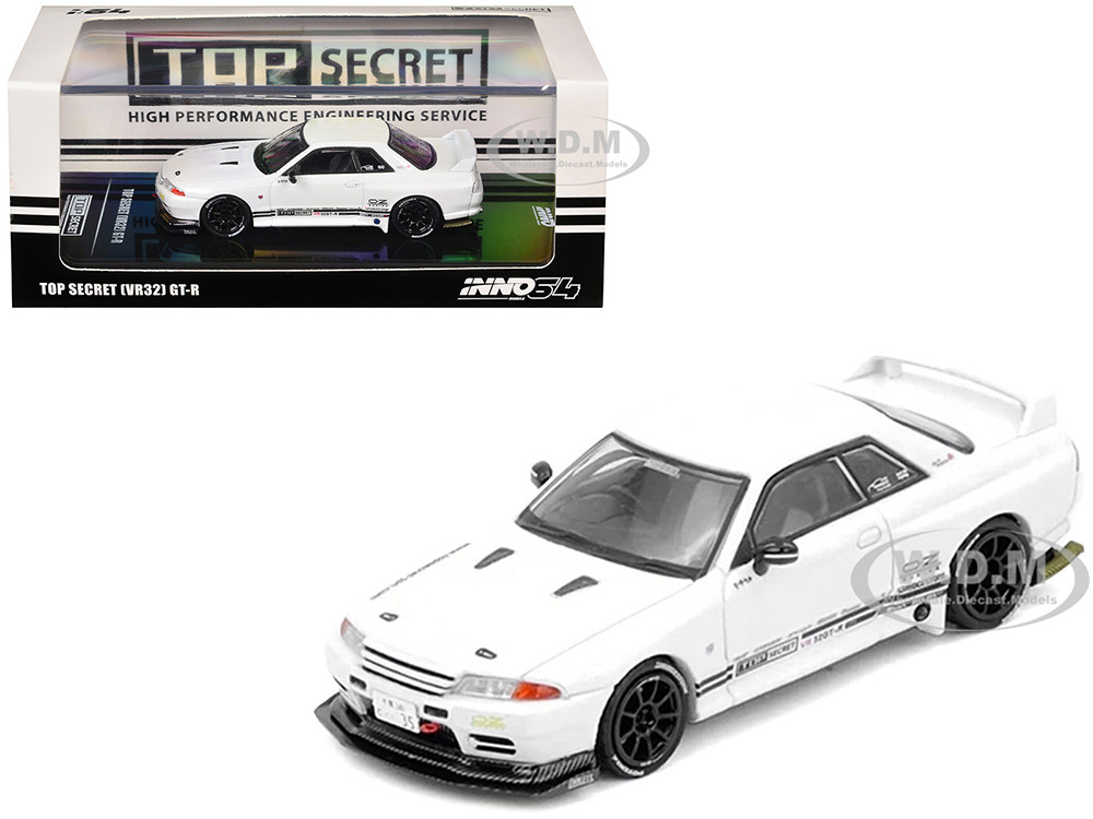 Nissan Skyline "Top Secret" (VR32) GT-R RHD (Right Hand Drive) White 1/64 Diecast Model Car by Inno Models diecast model