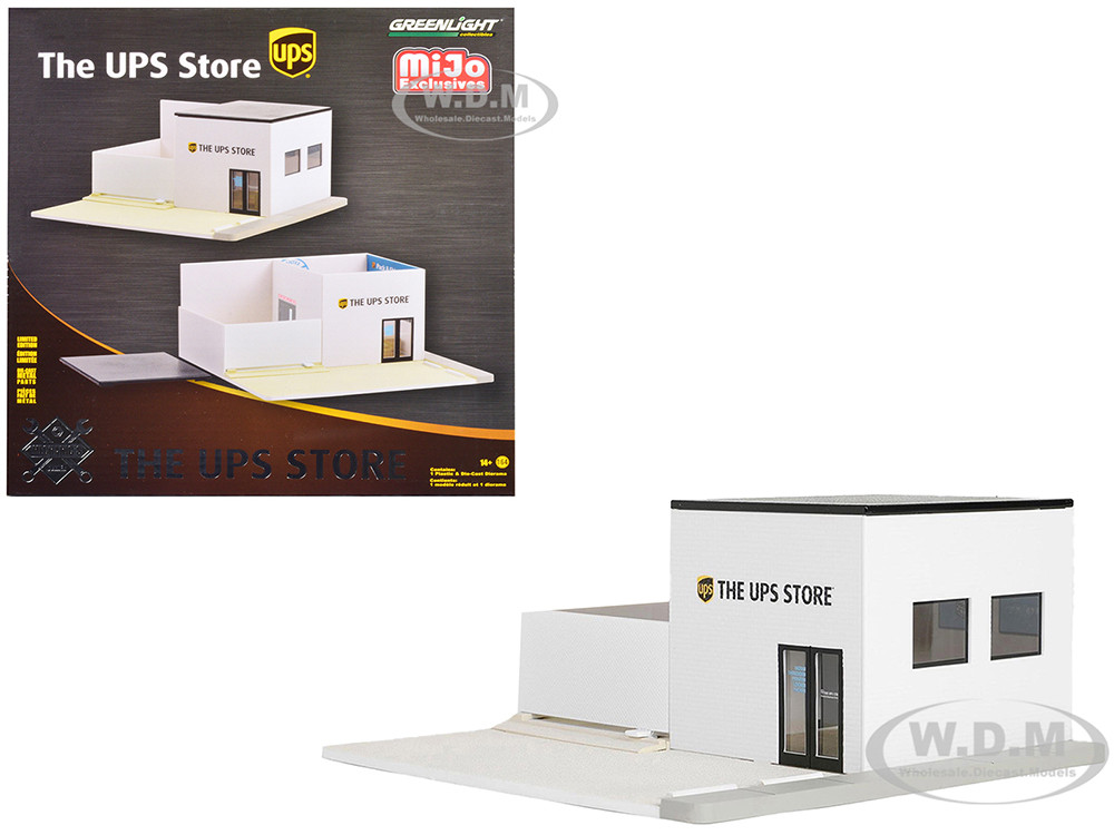 The UPS Store Diorama "Mechanic's Corner" for 1/64 Scale Models by Greenlight diecast model