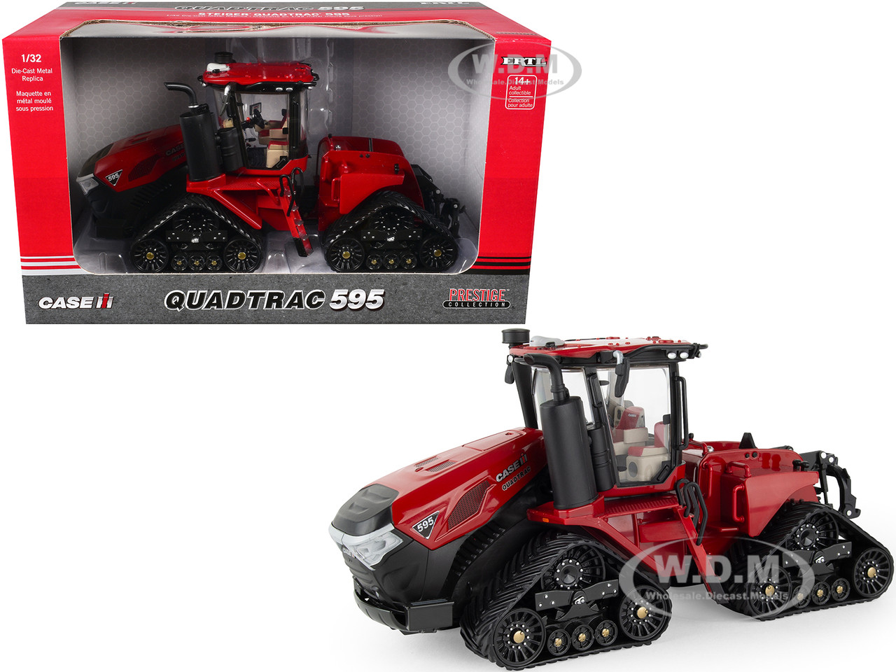 Case IH Steiger Quadtrac 595 Tractor Red "Prestige Collection" Series 1/32 Diecast Model by ERTL TOMY diecast model