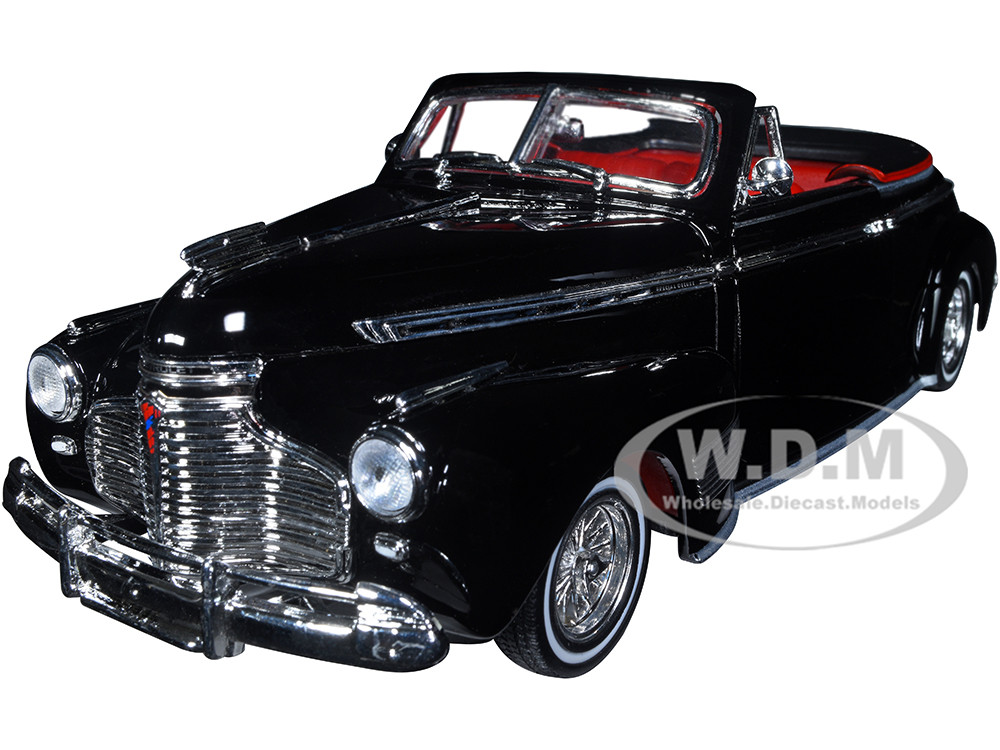 1941 Chevrolet Special Deluxe Convertible Black with Red Interior "Low Rider Collection" 1/24 Diecast Model Car by Welly diecast model