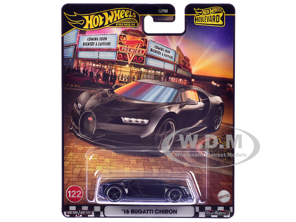 2016 Bugatti Chiron Black "Boulevard" Series Diecast Model Car by Hot Wheels diecast model