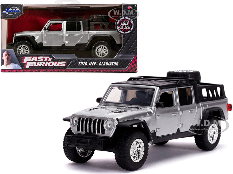 2020 Jeep Gladiator Pickup Truck Silver with Black Top "Fast & Furious" Movie 1/32 Diecast Model Car by Jada diecast model