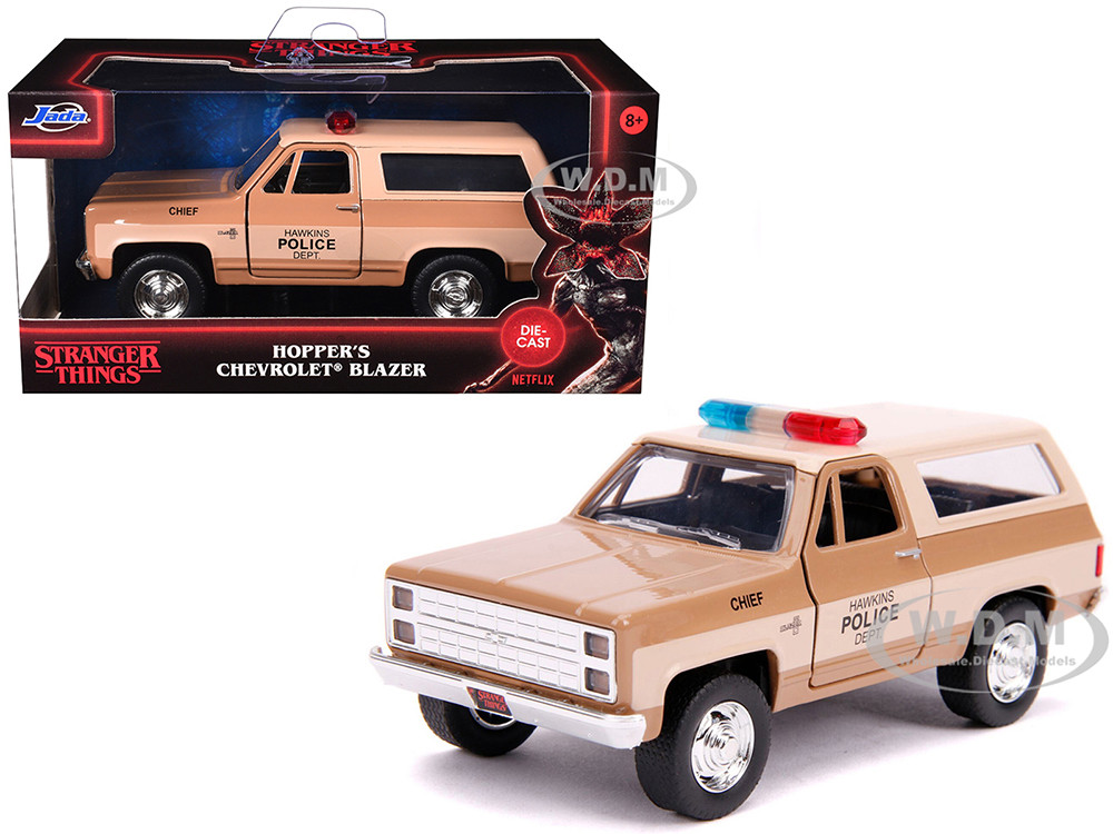 Hopper's Chevrolet Blazer "Hawkins Police Dept." "Stranger Things" (2016) TV Series "Hollywood Rides" 1/32 Diecast Model Car by Jada diecast model