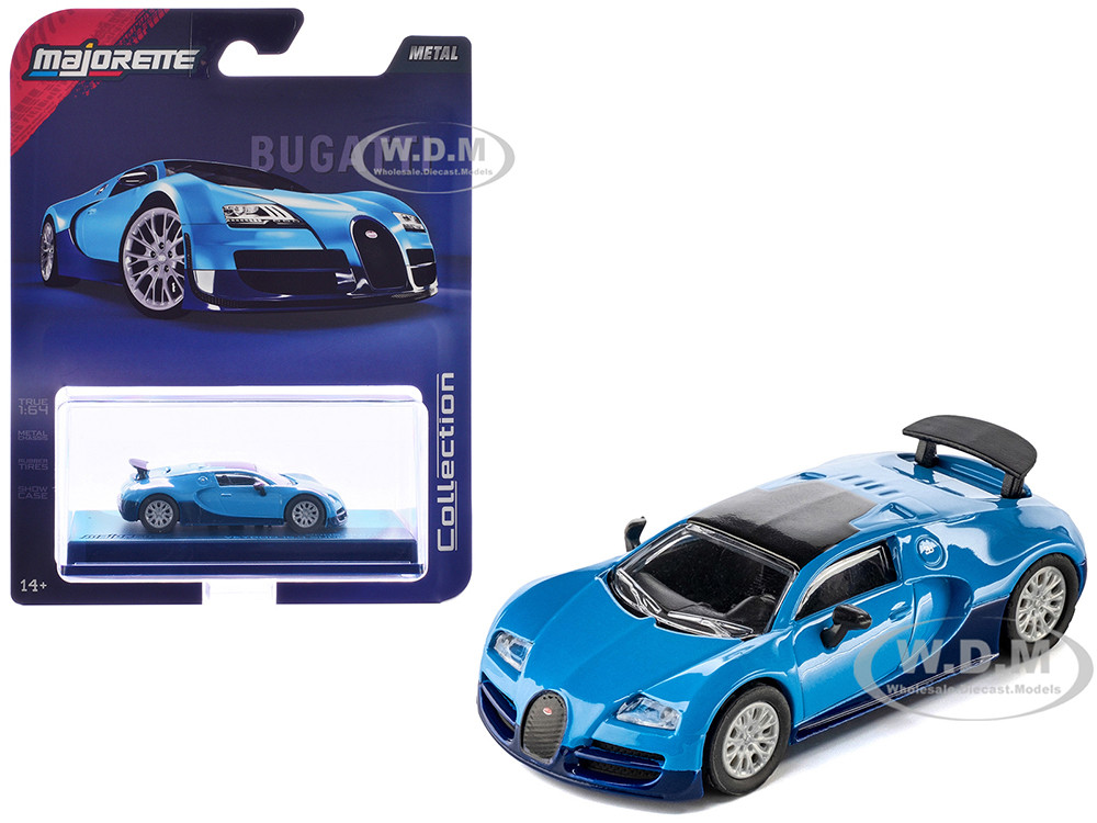 2005 Bugatti Veyron 16.4 Super Sport Blue "Collection" Series 1/64 Diecast Model Car by Majorette diecast model