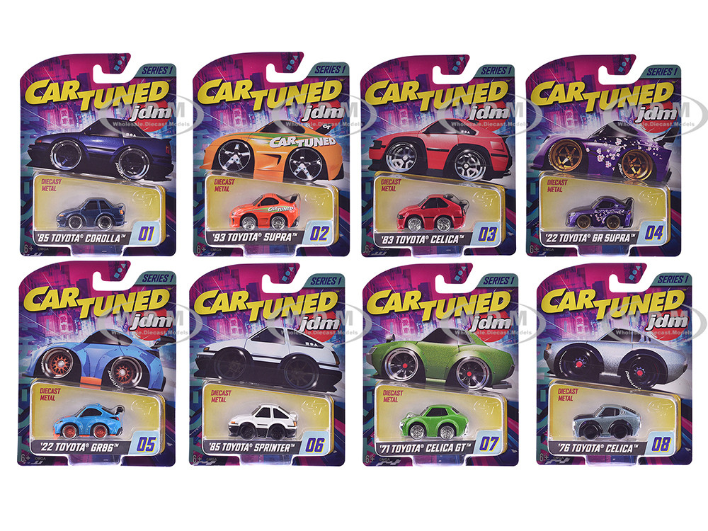 JDM Tuners Series 1 Set of 8 Pieces Diecast Model Cars by CarTuned diecast model