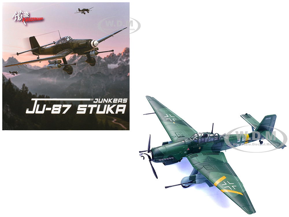 Junkers Ju 87G2 Stuka Bomber Aircraft "10.(Pz)/SG 2 Immelmann, Oberst Hans-Ulrich Rudel, Slovakia" (1944) German Luftwaffe "Wing" Series 1/72 Diecast Model by Panzerkampf diecast model