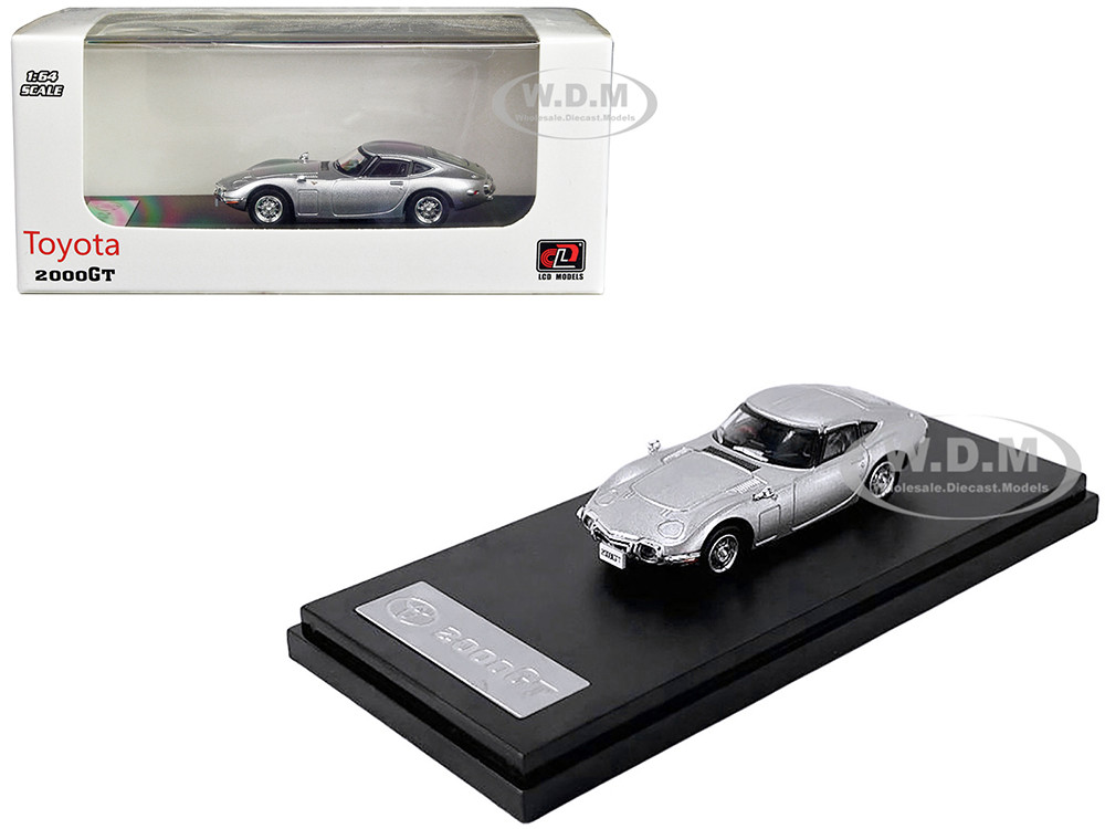 Toyota 2000GT RHD (Right Hand Drive) Silver Metallic 1/64 Diecast Model Car by LCD Models diecast model