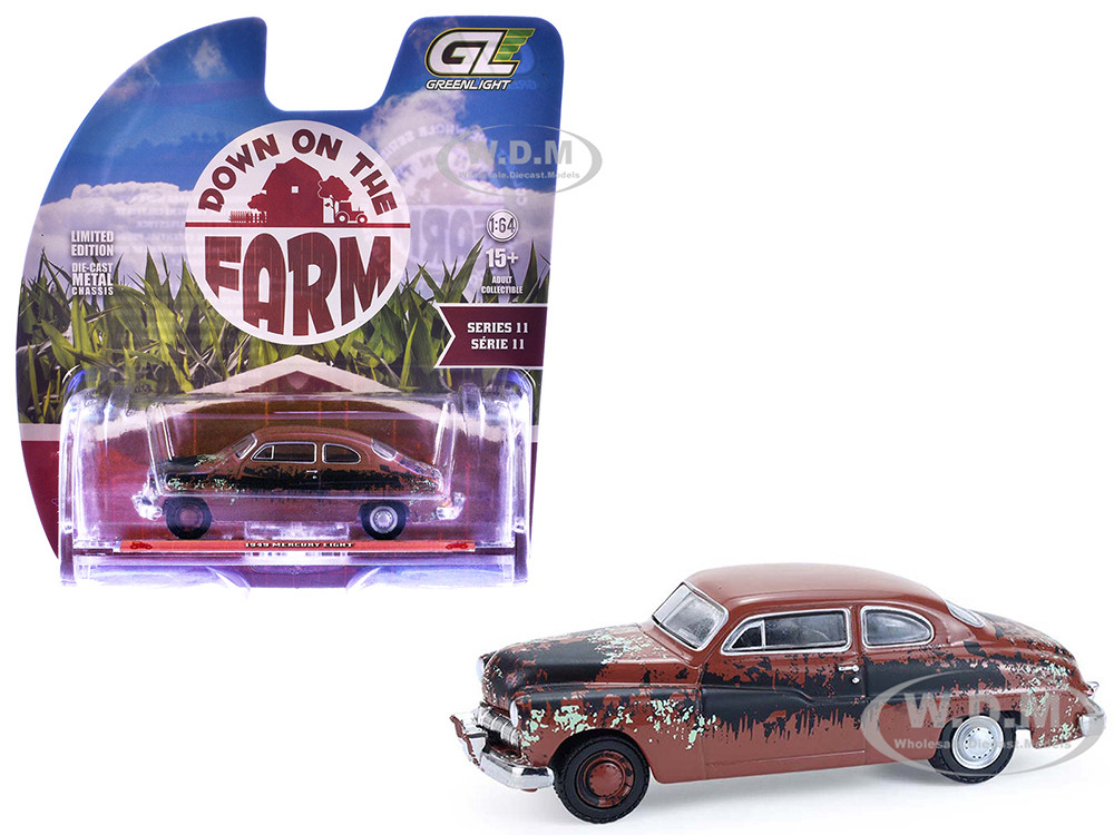 1949 Mercury Eight "Barn Find" Brown (Rusted) "Down on the Farm" Series 11 1/64 Diecast Model by Greenlight diecast model