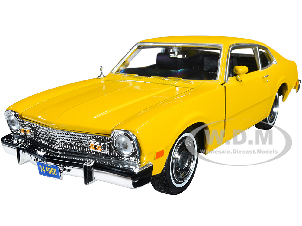1974 Ford Maverick Yellow "Forgotten Classics" Series 1/24 Diecast Model Car by Motormax diecast model